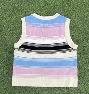 Striped Knit Sleeveless Top