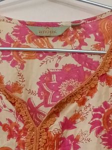 Vibrant Floral Print Kurta Set with Dupatta