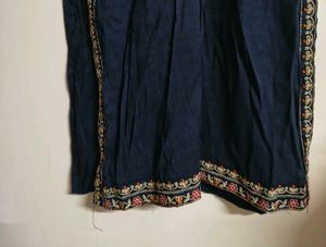 Black Kurta with Red Trim