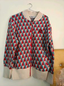 Patterned Zip-Up Jacket