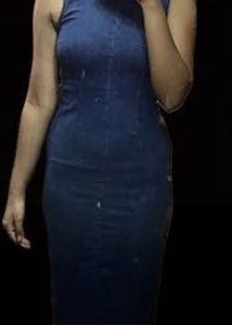 Classic Blue Denim Sheath Dress
