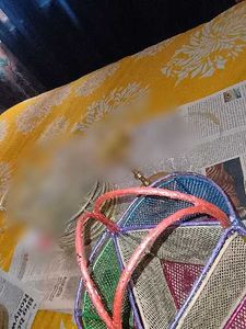 Colorful Woven Heart-Shaped Organizer Basket