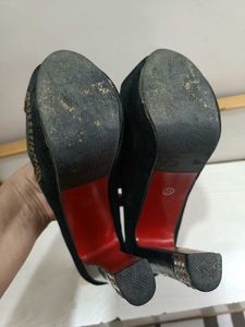 Black Peep Toe Heels