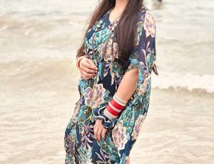 Boho Floral Print Beach Kimono