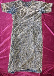 Half Sleeves Partywear Kurti Dress.
