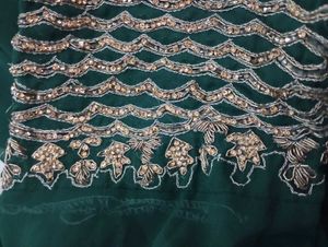 Elegant Emerald Green Ethnic Gown