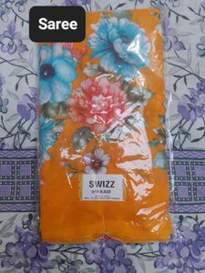 New flowers Saree with blouse (Never Used)