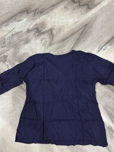blue embroidery top