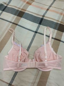 Charming Pink Lace Bra