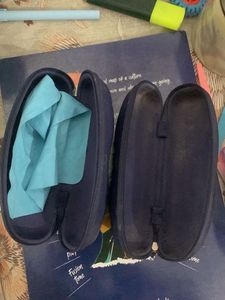 Blue Glasses Case with Cleaning Cloth