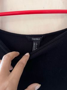 forever 21 Black Off-Shoulder Bodysuit