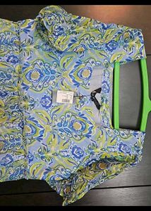 Blue N Green Flared Dress