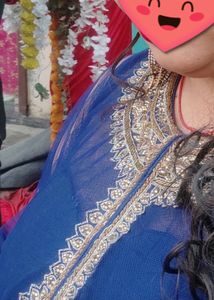 Embroidery Gown With Attached Dupatta