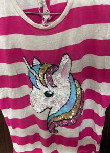 Pink &amp; White Striped T-Shirt