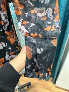 Puffed Sleeve Organza Top