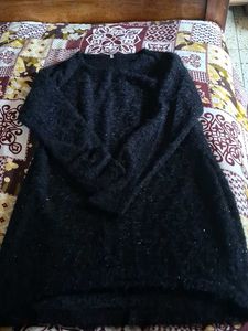 Sparkly Black Fuzzy Sweater