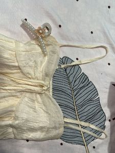 Cream Crinkle Cami Top