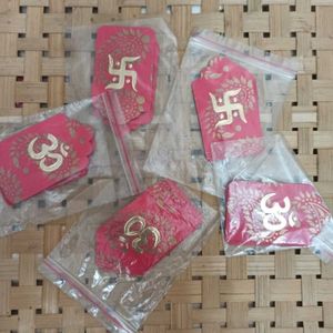 Om & Swastik Wall Decorations (5 pkts)