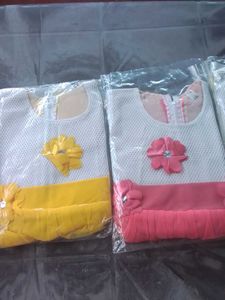Adorable White &amp; Blue Party Dress - (nos - 5)