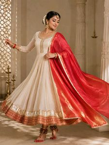 Elegant golden red dupatta