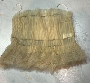 Sheer Embellished Tulle Top