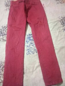 Red Casual Pants