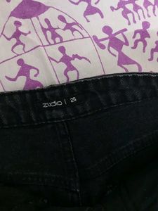 Charcoal black color baggy jeanse balloon fit