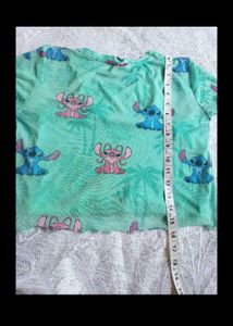 Cute Stitch Mesh Crop Top