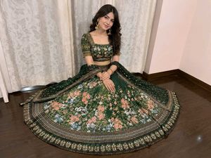 Beautiful Floral Print Lehenga Choli Set