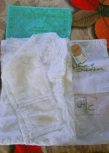 Branded White Organza Chikankari anarkali Kurta
