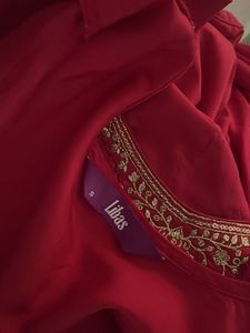 Vibrant Pink Embroidered Kurta n wide leg plazzo