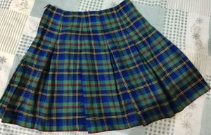 Plaid Pleated Mini Skirt