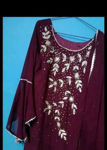 party wear Kurta Set with Embellishments