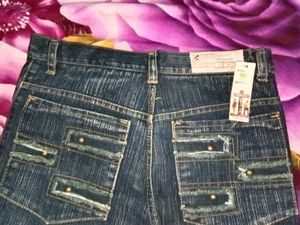 RARE VINTAGE COWBOY DISTRESSED BELL BOTTOM JEANS
