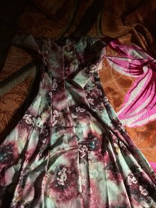 Elegant Floral Print Gown