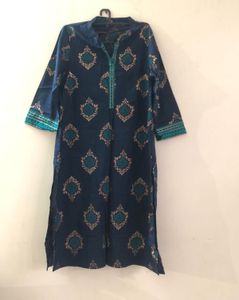 Gold-blue Kurta