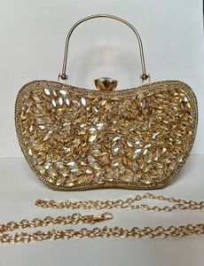 Brand New Embellished Clutch with Chain