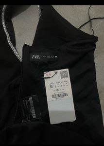 Zara Chic Black Halter Neck Dress