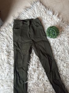 Olive Green Skinny Fit Pants