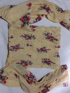Chic Floral Smocked Top