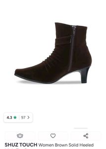 women solid block heeled boots
