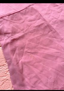 Chic Pink Midi Dress with Cutout Hem