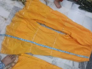 Yellow Kurta Set with Palazzo &amp; Dupatta