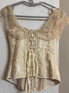 Womem Cream corset top