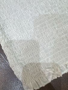 White Smocked Tube Top