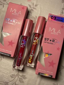 Mila Beaute Star Girl Lip Gloss x2