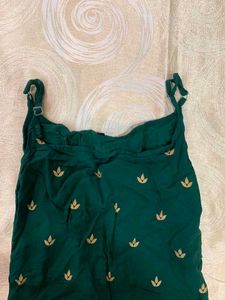 Unique Boho Printed Green Tie-Up Kurti