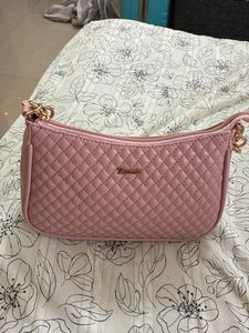 Cute Pink Quilted Shoulder Bag