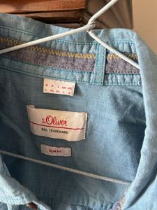 Light Blue S Oliver Button-Up Shirt