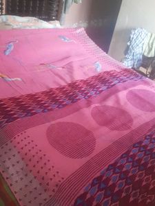 Elegant Pink crane design  Saree